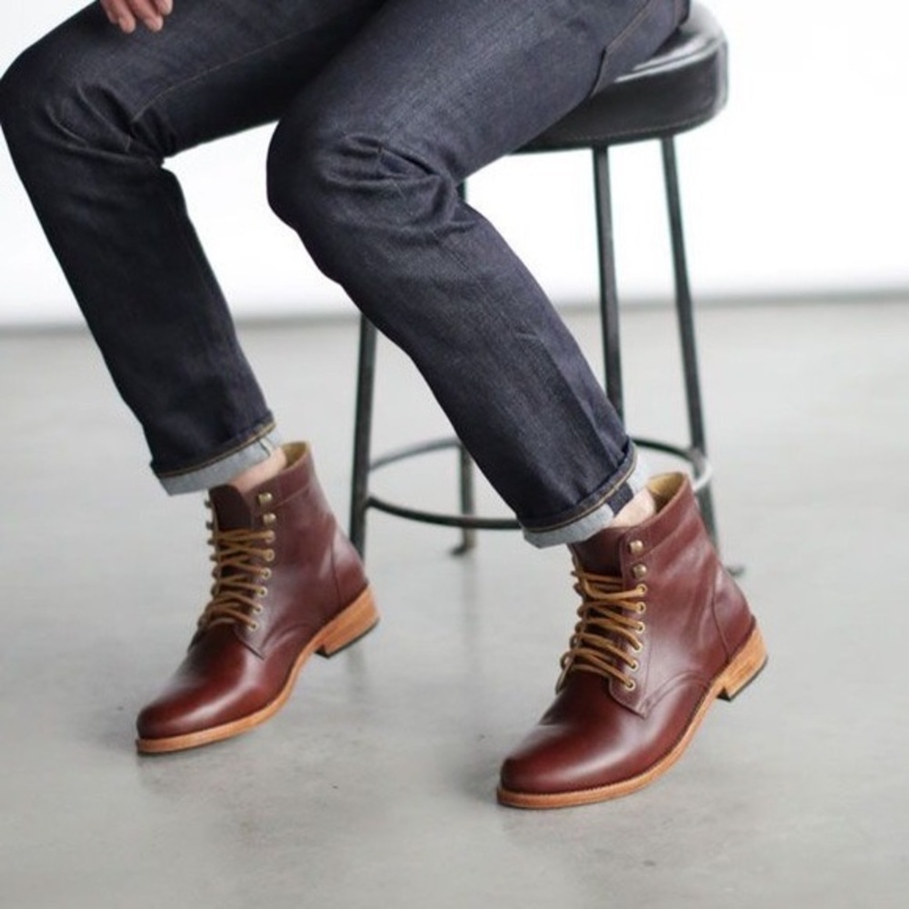 NISOLO Lockwood Trench Boots in Brandy